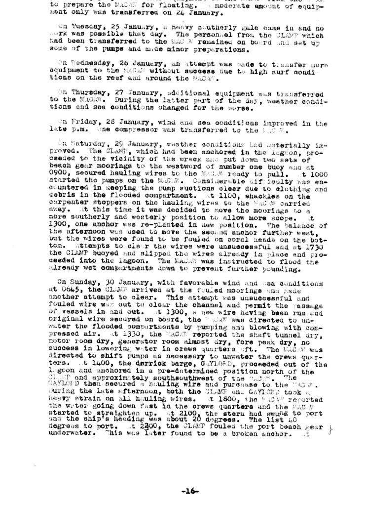 Macaw Board of Investigation p. 16