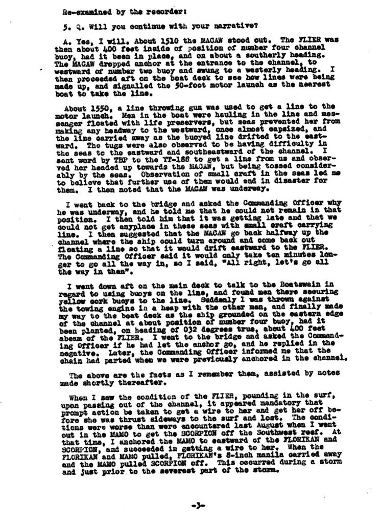 Macaw Board of Investigation p. 3