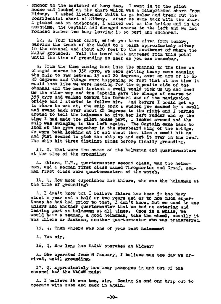 Macaw Board of Investigation p. 30
