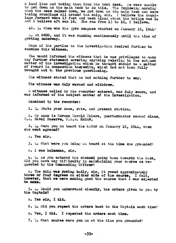 Macaw Board of Investigation p. 33
