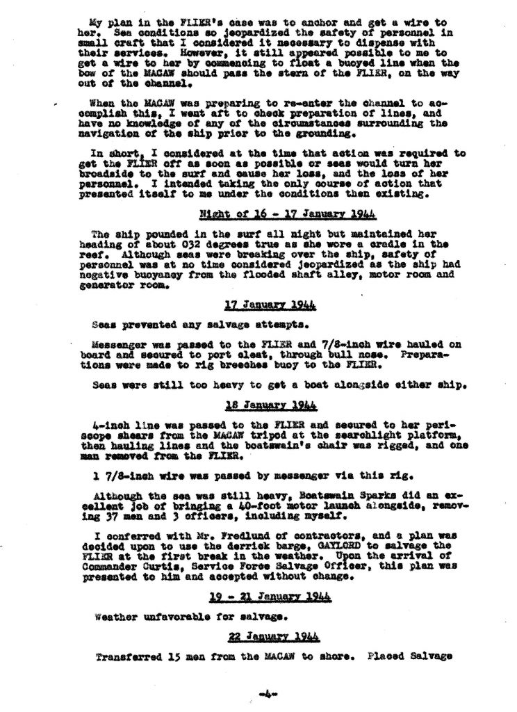 Macaw Board of Investigation p. 4