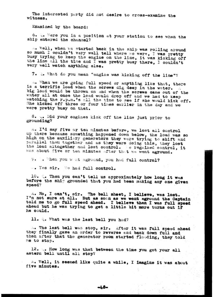 Macaw Board of Investigation p. 48