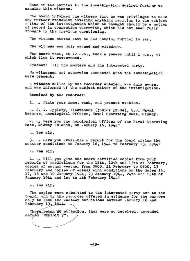 Macaw Board of Investigation p. 49