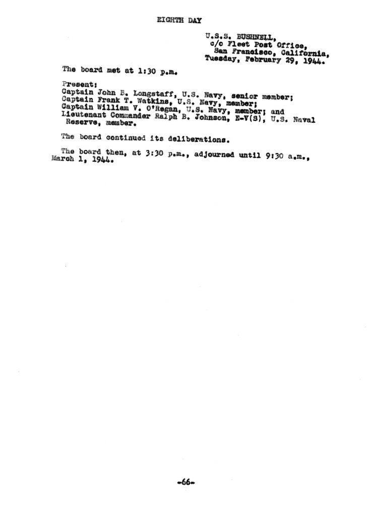 Macaw Board of Investigation p. 66