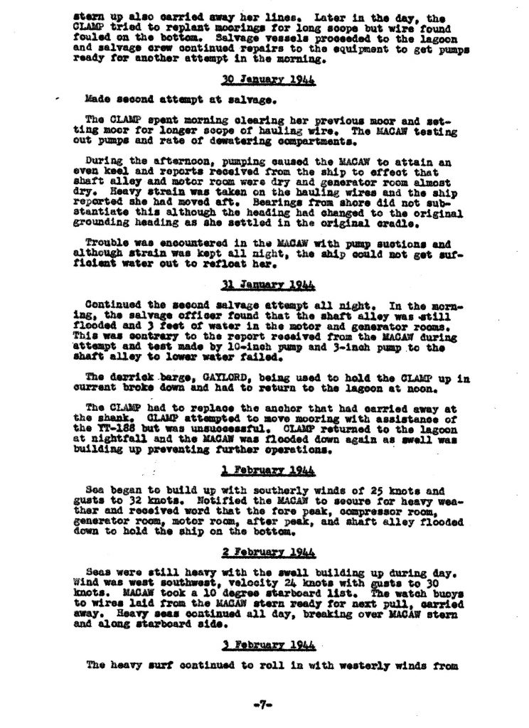 Macaw Board of Investigation p. 7