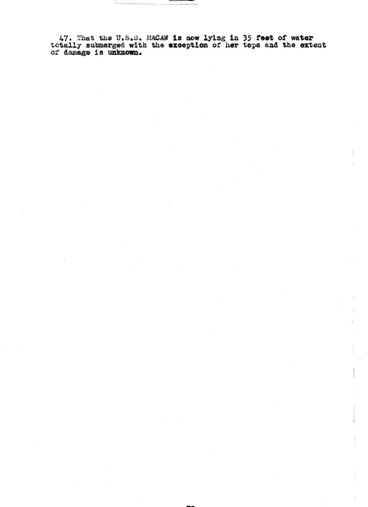 Macaw Board of Investigation p. 72