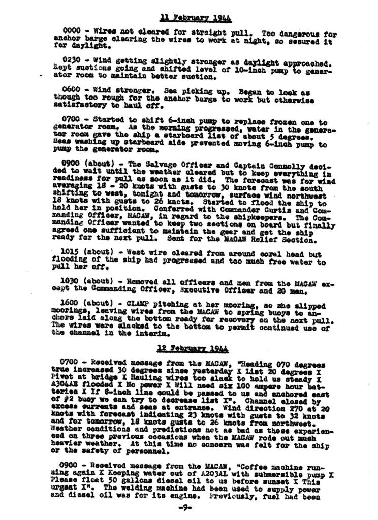 Macaw Board of Investigation p. 9